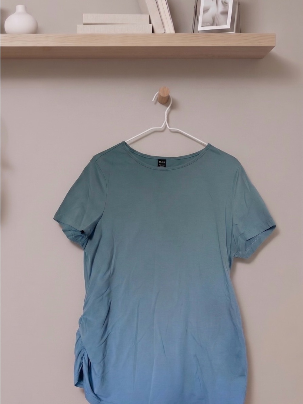 SHEIN Sky Blue Short Sleeve Maternity Tee - XL